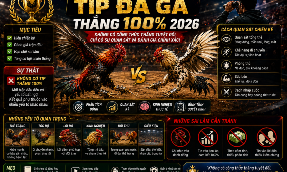 Tip đá gà thắng 100% 2026
