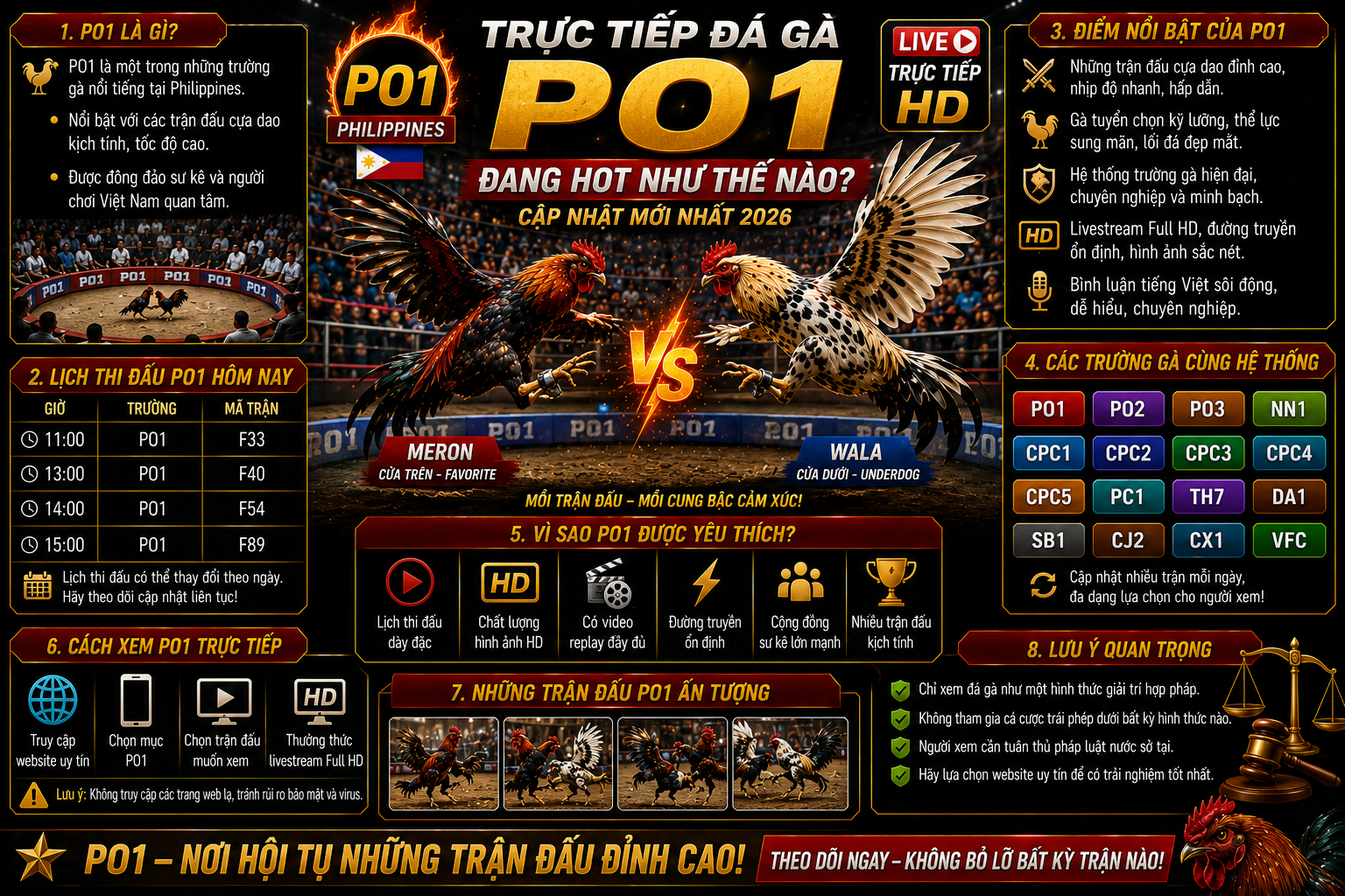 Trực tiếp đá gà PO1