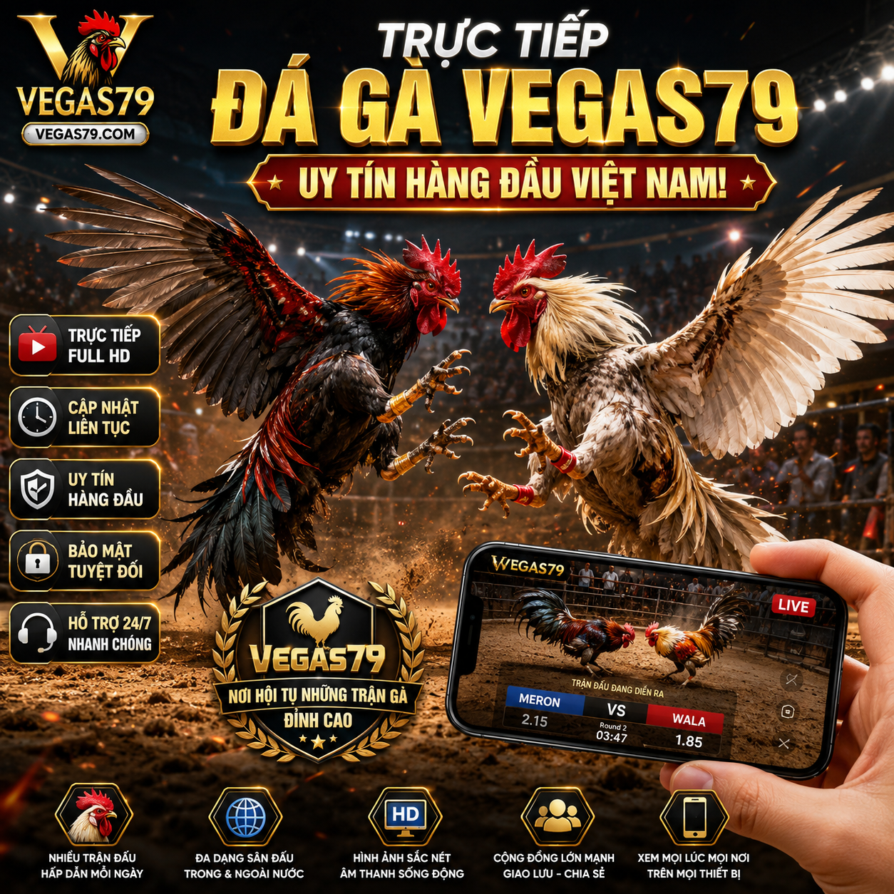 Trực tiếp đá gà vegas79