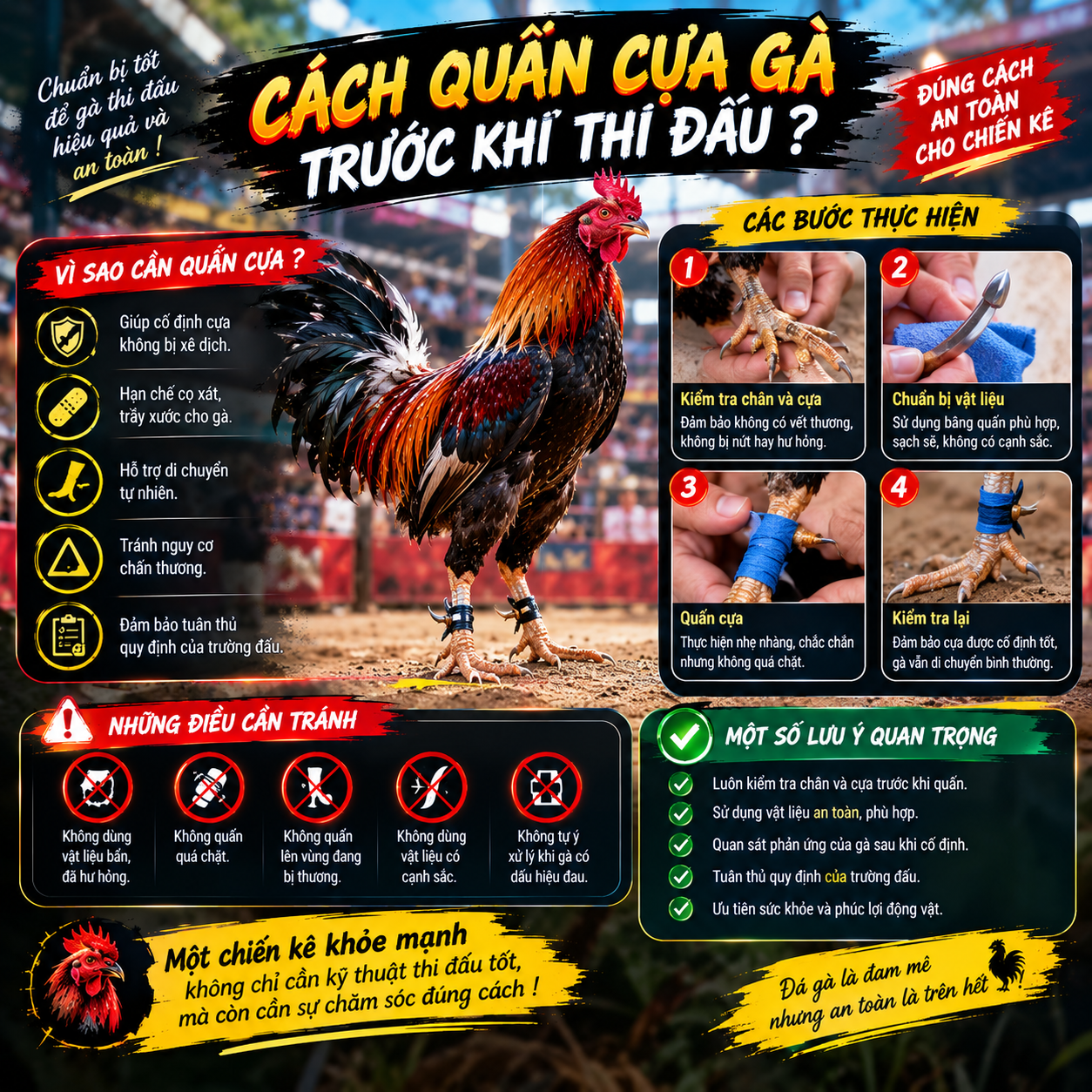Cách quấn cựa gà
